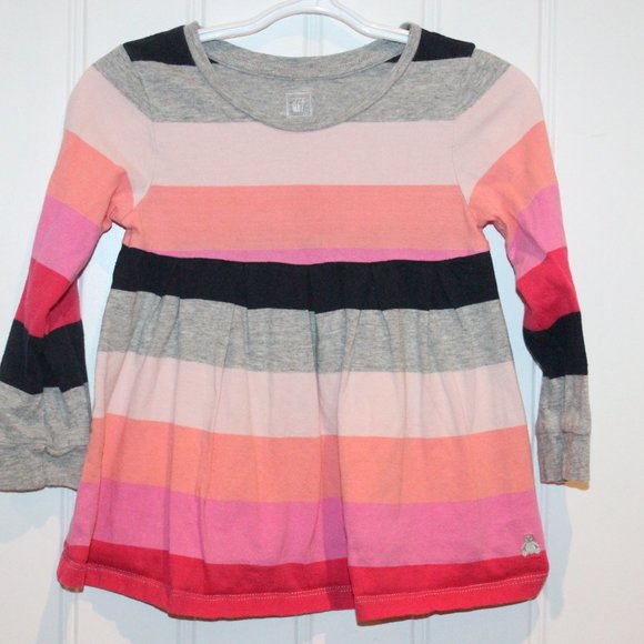 3/$20 🏷 Gap Striped Long Sleeve Shirt Size 3 - Picture 2 of 2